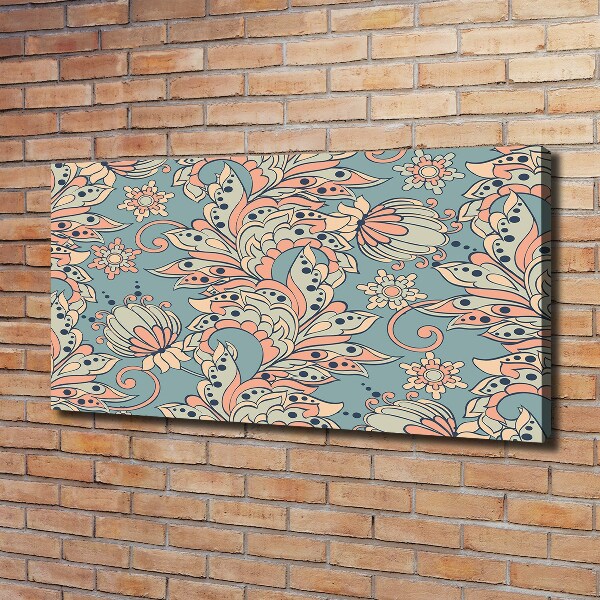 Quadro su tela Fiori etnici