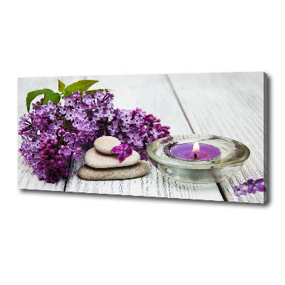 Quadro stampa su tela Pietre lilla e zen