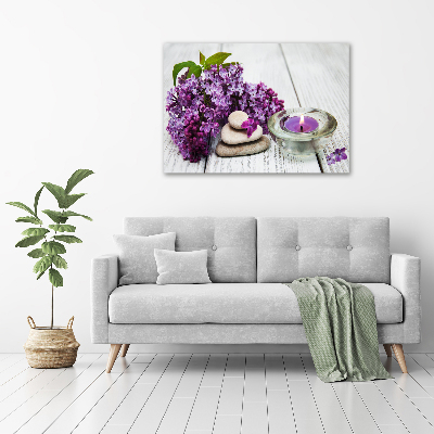 Quadro stampa su tela Pietre lilla e zen