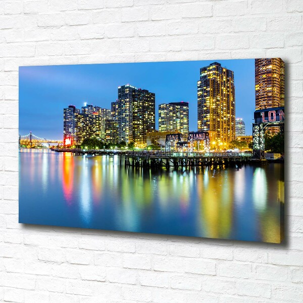 Quadro su tela New York di notte