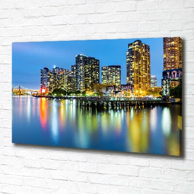 Quadro su tela New York di notte
