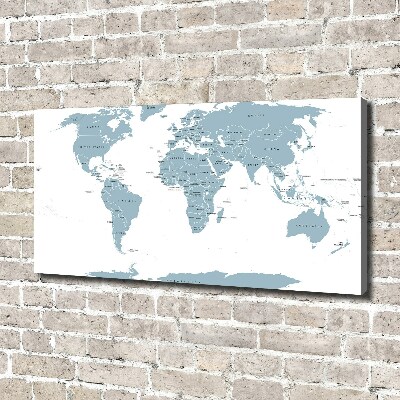 Quadro stampa su tela Mappa politica