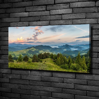 Quadro stampa su tela Panorama dei Monti Pieniny