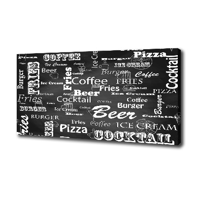 Foto quadro su tela Menù del ristorante
