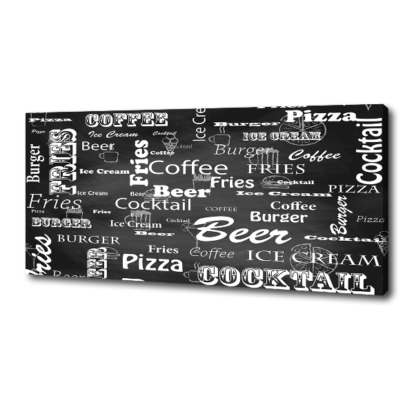Foto quadro su tela Menù del ristorante