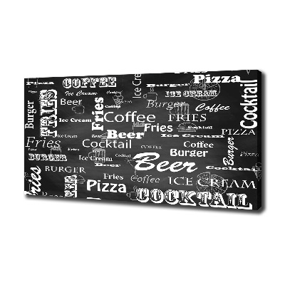 Foto quadro su tela Menù del ristorante