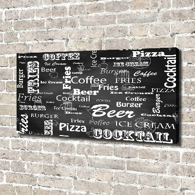 Foto quadro su tela Menù del ristorante