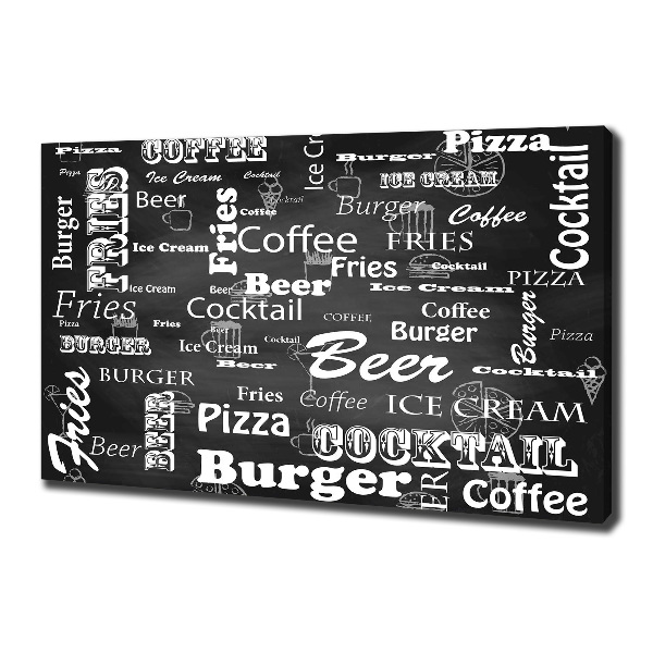 Foto quadro su tela Menù del ristorante
