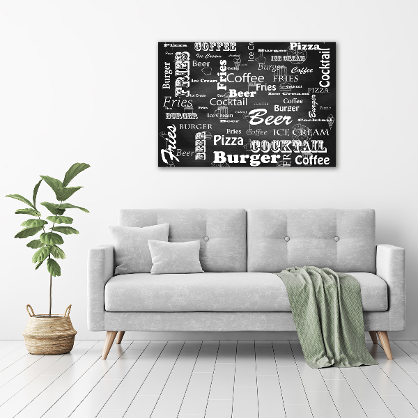 Foto quadro su tela Menù del ristorante