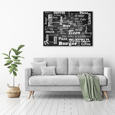 Foto quadro su tela Menù del ristorante