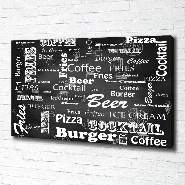 Foto quadro su tela Menù del ristorante