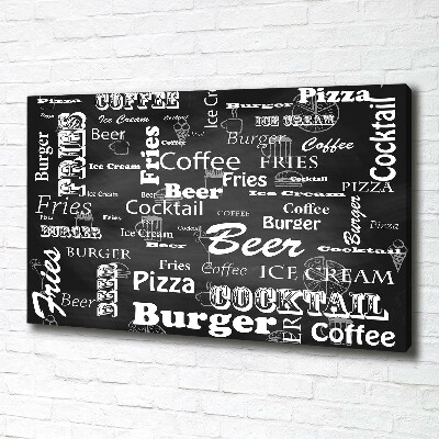 Foto quadro su tela Menù del ristorante