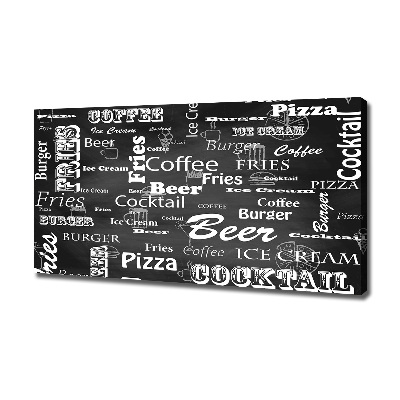 Foto quadro su tela Menù del ristorante