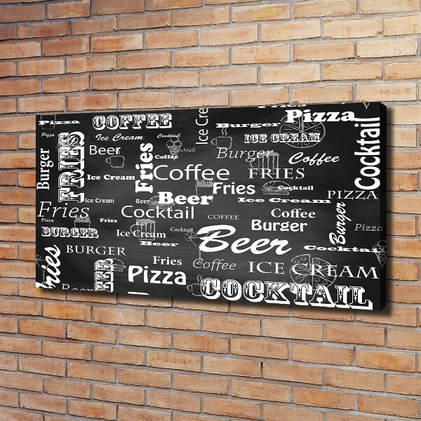 Foto quadro su tela Menù del ristorante