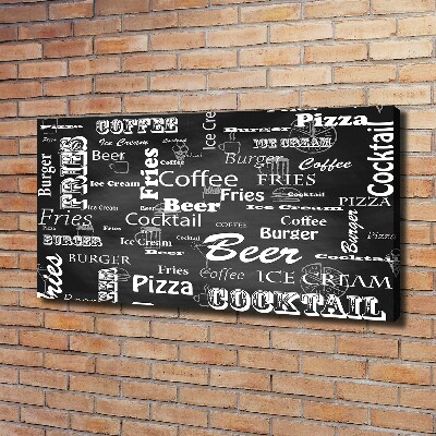 Foto quadro su tela Menù del ristorante