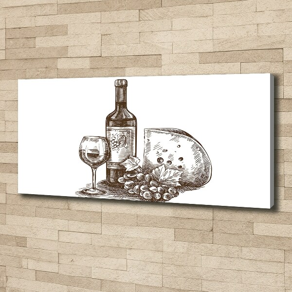 Quadro stampa su tela Vino e stuzzichini
