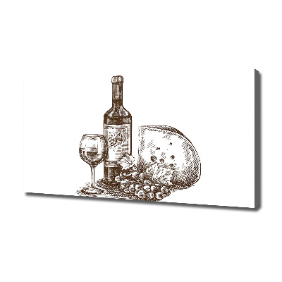 Quadro stampa su tela Vino e stuzzichini