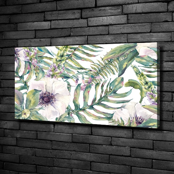 Quadro su tela Felci e fiori