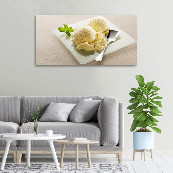 Foto quadro su tela Gelato su un piatto