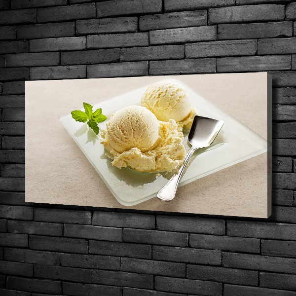 Foto quadro su tela Gelato su un piatto