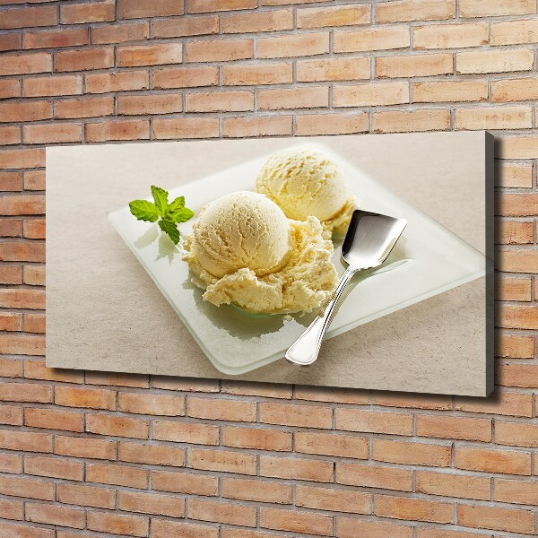 Foto quadro su tela Gelato su un piatto