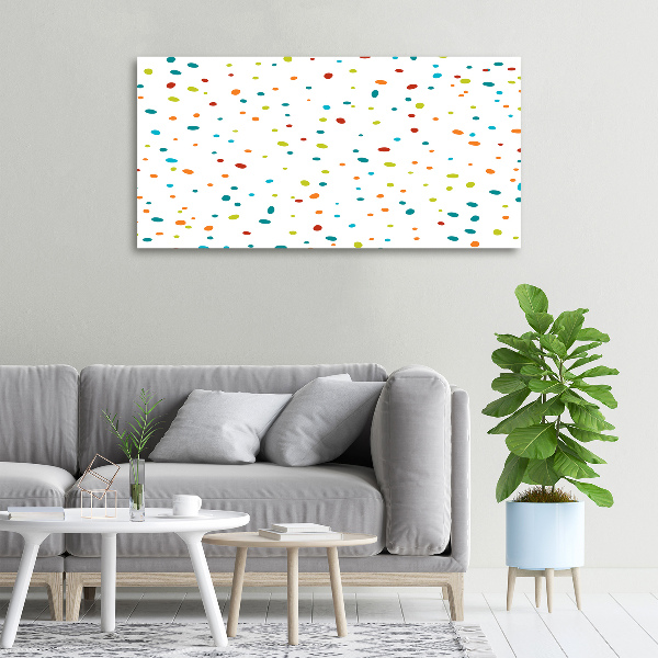 Quadro stampa su tela Puntini colorati