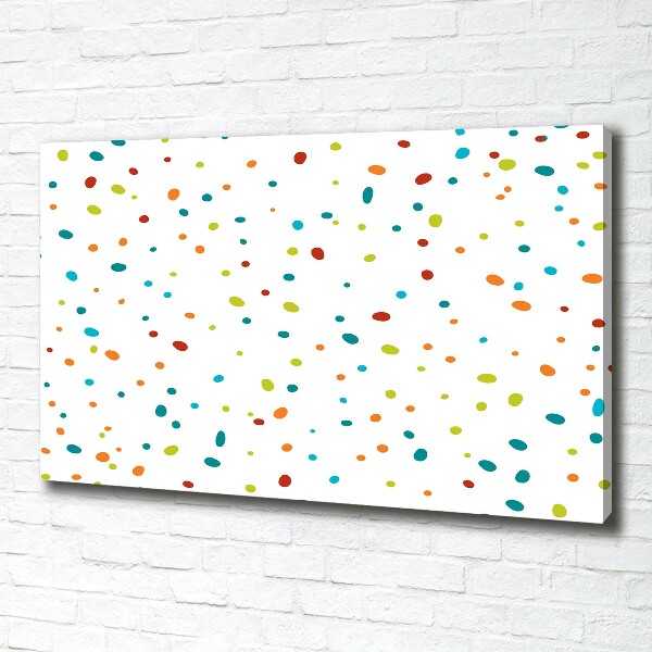 Quadro stampa su tela Puntini colorati