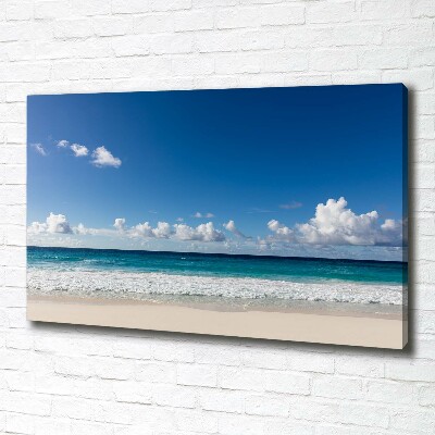 Quadro stampa su tela Spiaggia delle Seychelles