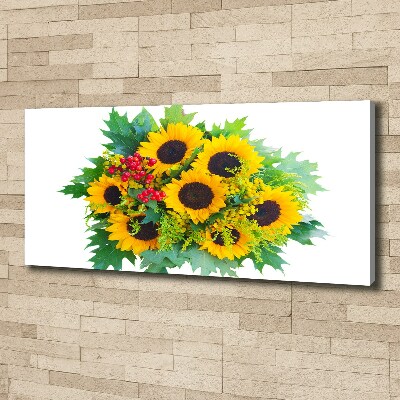 Quadro stampa su tela Un mazzo di girasoli