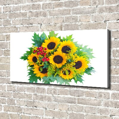 Quadro stampa su tela Un mazzo di girasoli