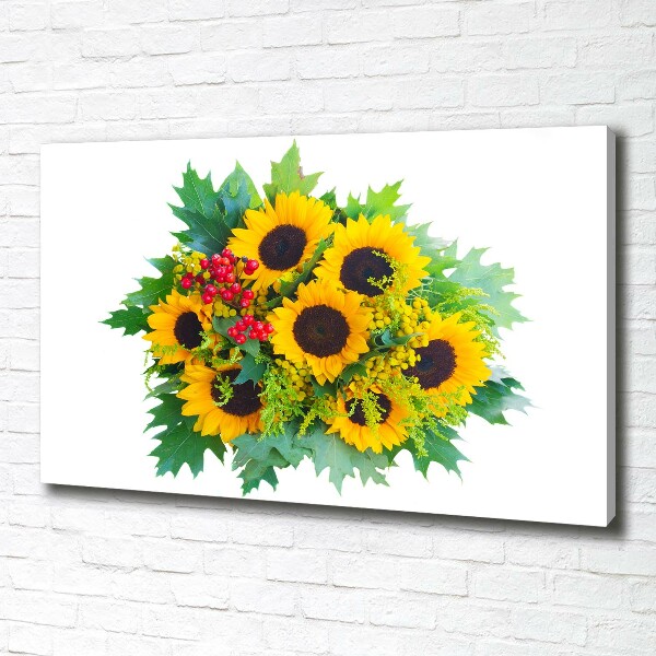 Quadro stampa su tela Un mazzo di girasoli