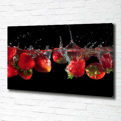 Foto quadro su tela Fragole sott'acqua