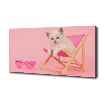 Quadro su tela Gatto su una sdraio