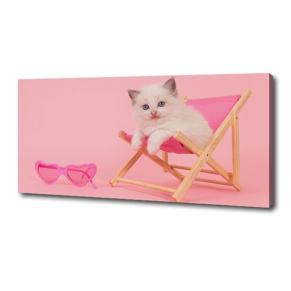 Quadro su tela Gatto su una sdraio