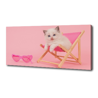 Quadro su tela Gatto su una sdraio