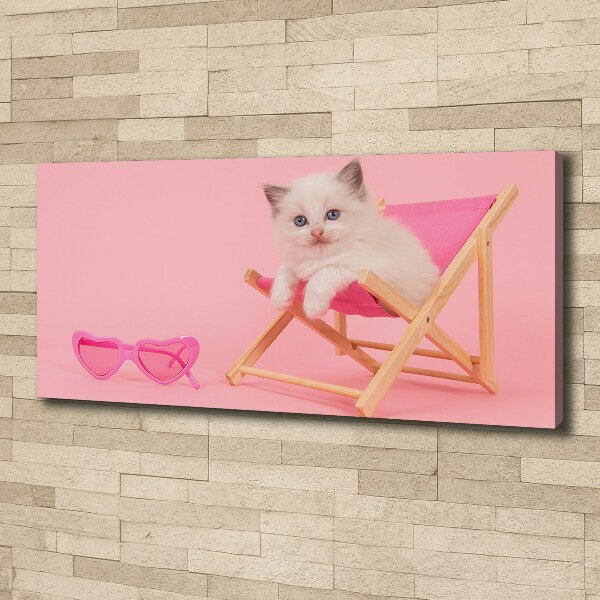 Quadro su tela Gatto su una sdraio