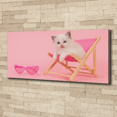 Quadro su tela Gatto su una sdraio