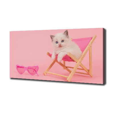 Quadro su tela Gatto su una sdraio