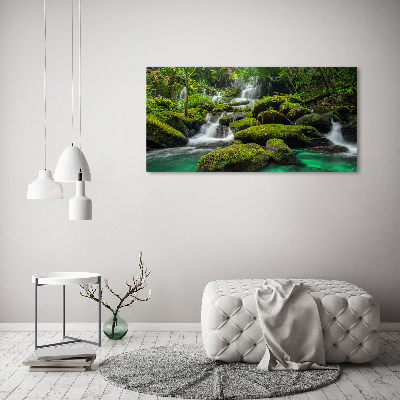 Quadro stampa su tela Cascata nella foresta