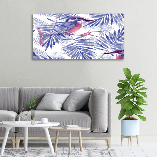 Foto quadro su tela Piante e uccelli