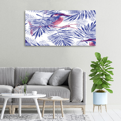 Foto quadro su tela Piante e uccelli