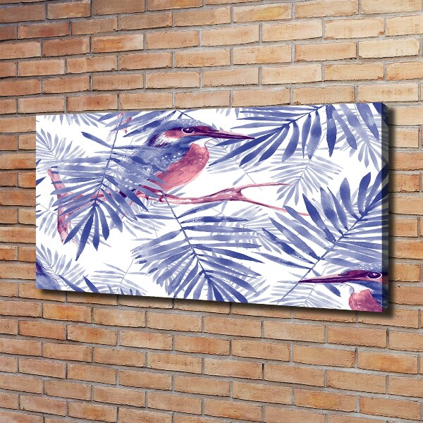 Foto quadro su tela Piante e uccelli