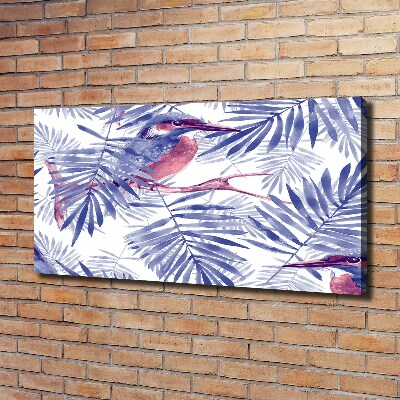 Foto quadro su tela Piante e uccelli