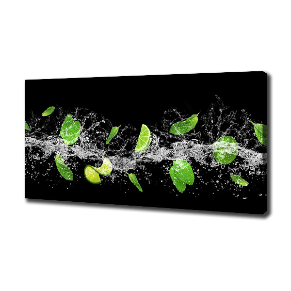 Foto quadro su tela Lime con menta