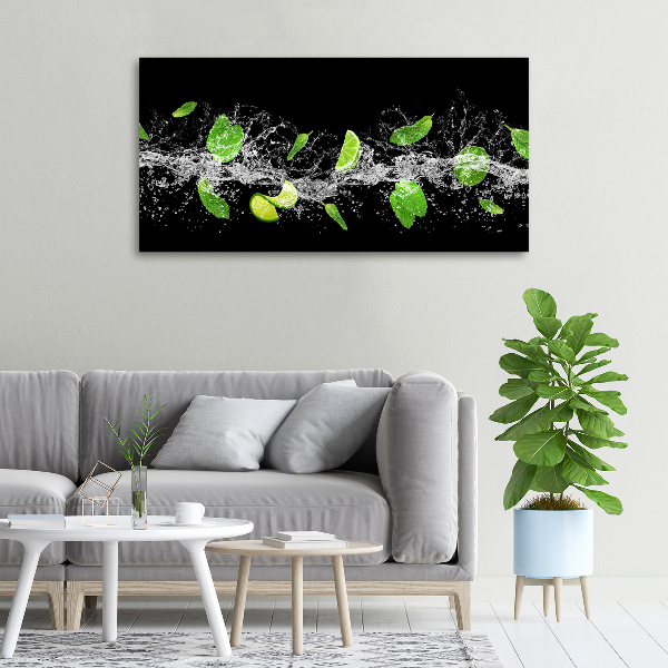 Foto quadro su tela Lime con menta