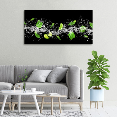 Foto quadro su tela Lime con menta