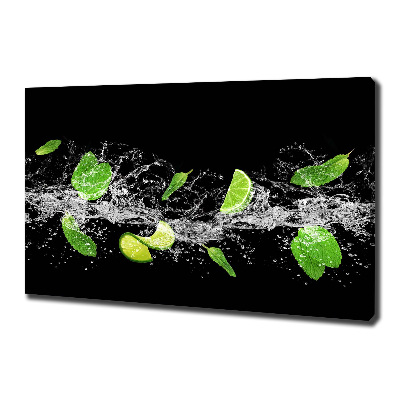 Foto quadro su tela Lime con menta