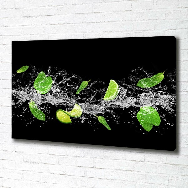 Foto quadro su tela Lime con menta