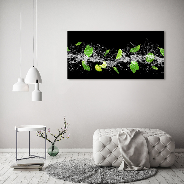 Foto quadro su tela Lime con menta