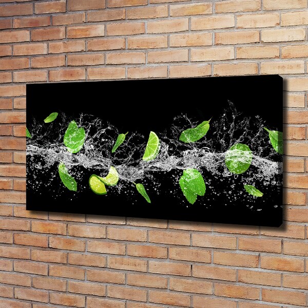 Foto quadro su tela Lime con menta